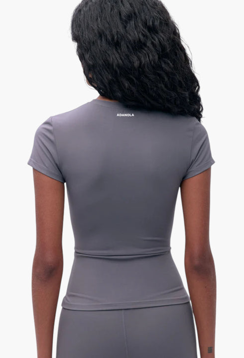 Dark Grey - Ultimate Short Sleeve Top - GLAM MODA